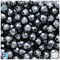 BeadTin Black Pearl 10mm Faceted Round Plastic Craft Beads (225pcs)